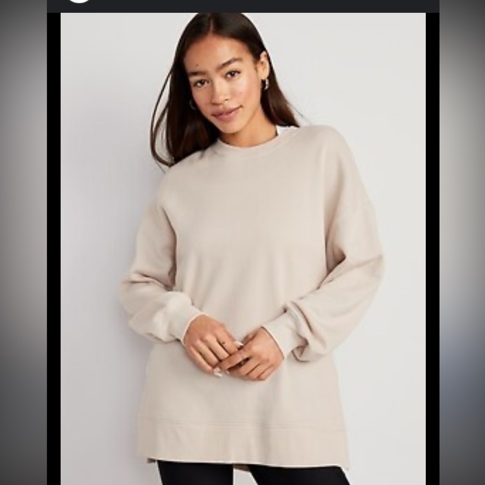 Old Navy Oversized Boyfriend Tunic Sweatshirt, X-Large TALL